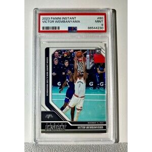 Victor Wembanyama 2023-24 Panini #60 NBA Rookie Card Spurs 1 of 6522 PSA 9 Mint